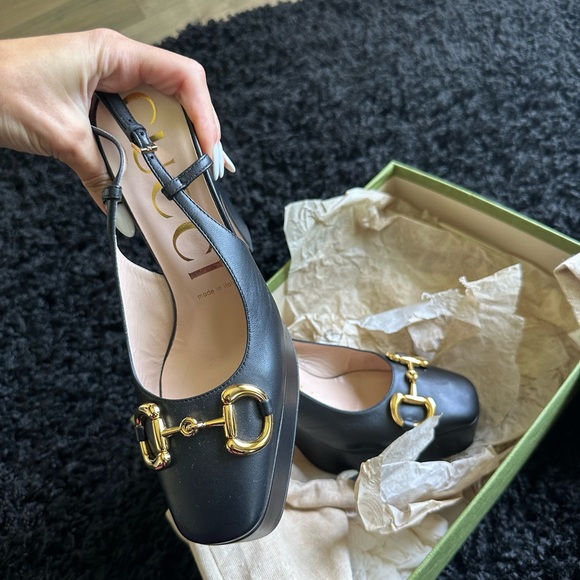 Gucci 120 mm platform leather pumps - Picture 2 of 5